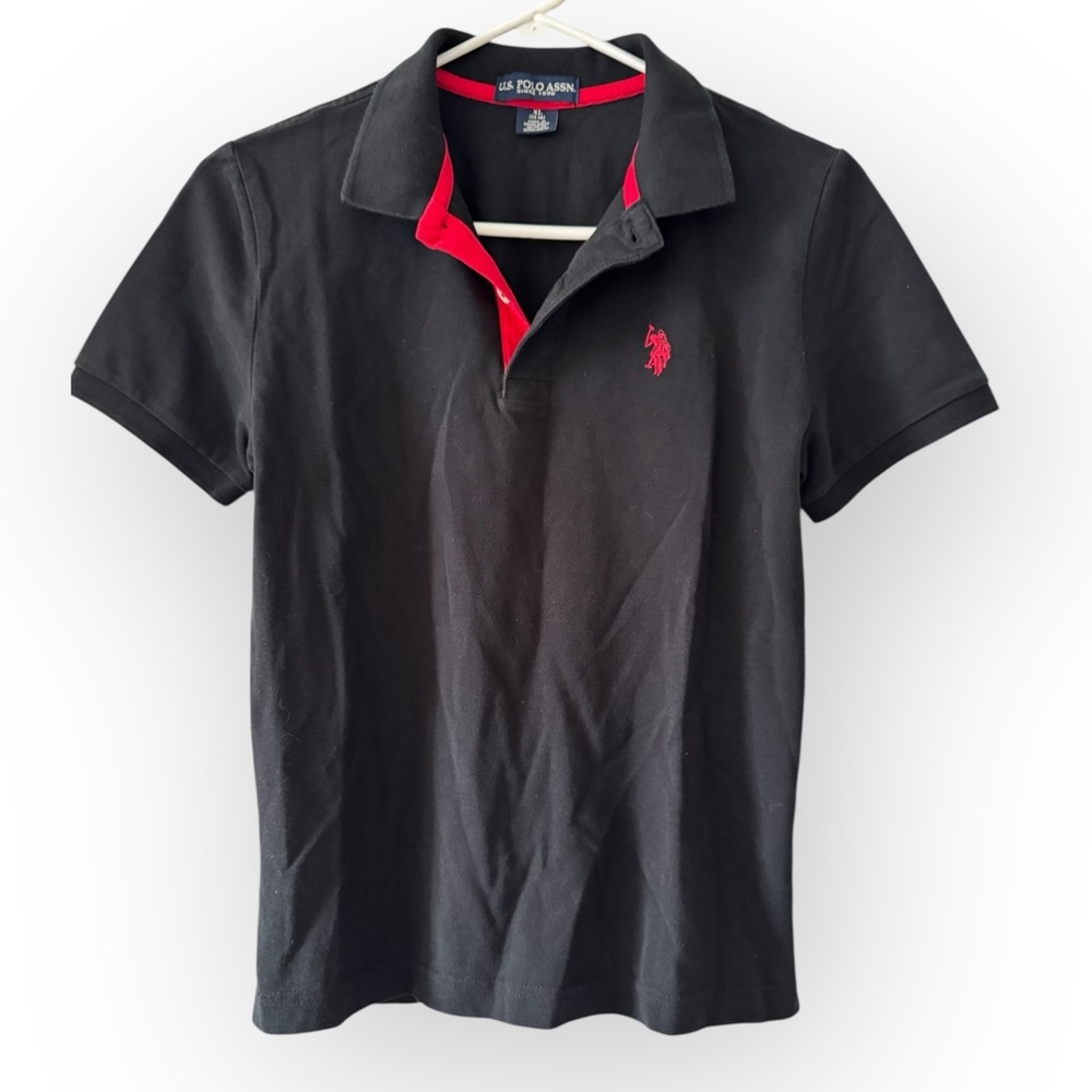 U.S. Polo Assn. Youth Black Polo Shirt (XL 14/16)